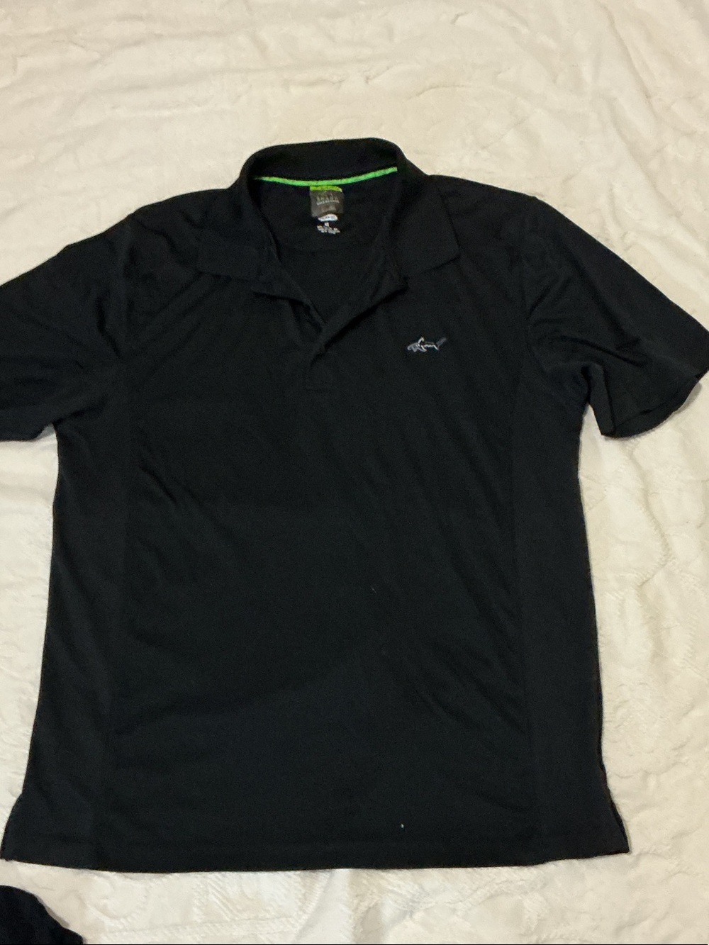 Greg Norman Collection Black Polo with Subtle Logo